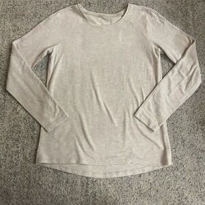 Lululemon Women's Long Sleeve Crew Neck Shirt Tan Size 8? NO TAG.